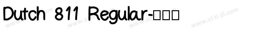 Dutch 811 Regular字体转换